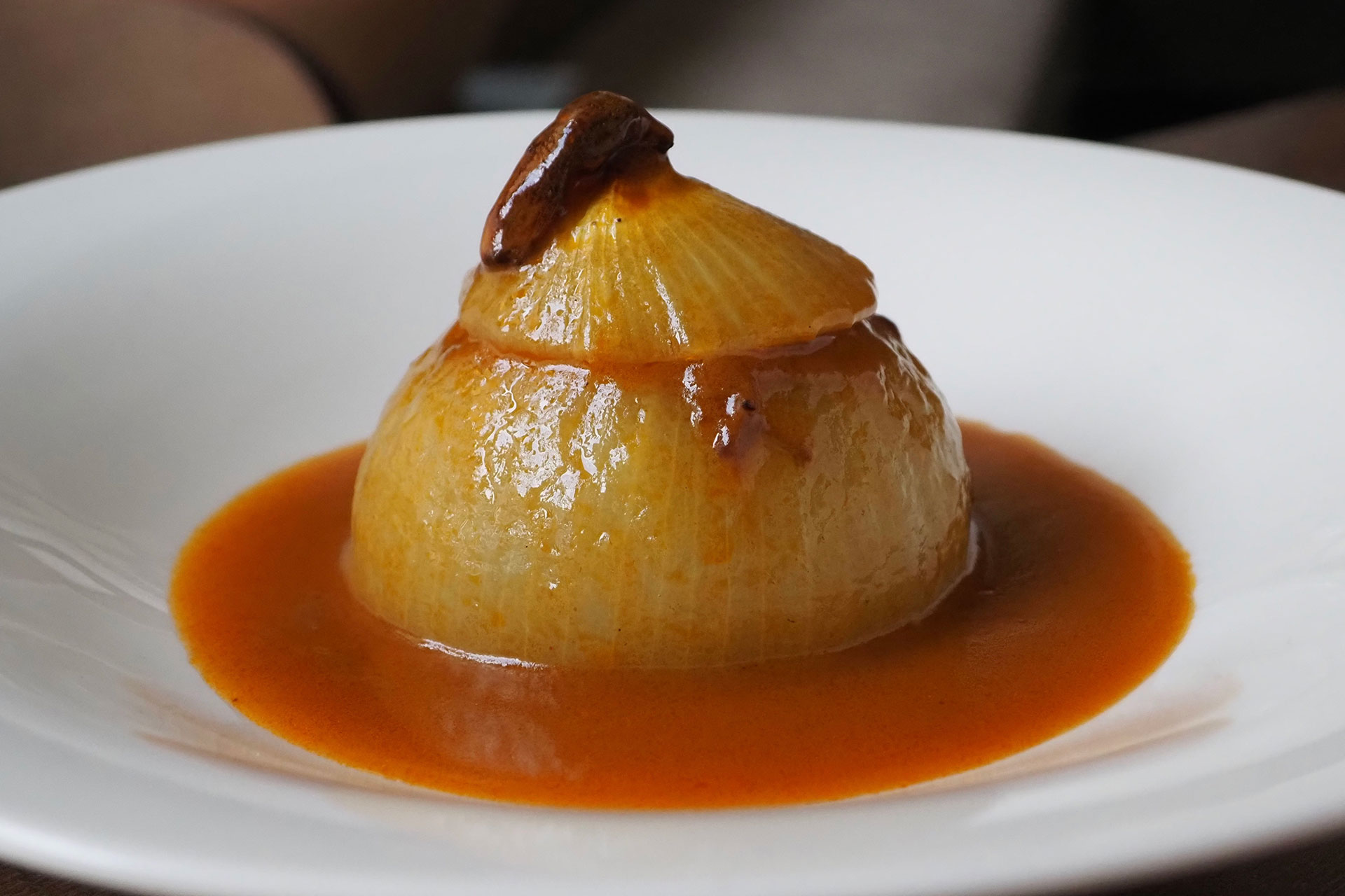 Gastronomía española Cebolla Rellena en La Clásica de Palencia